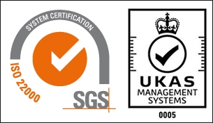 ISO22000 with UKAS logo